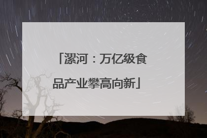漯河：万亿级食品产业攀高向新