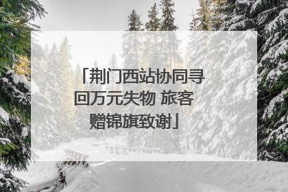 荆门西站协同寻回万元失物 旅客赠锦旗致谢