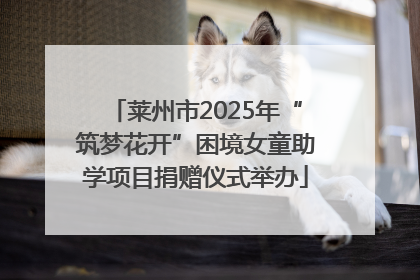 莱州市2025年“筑梦花开”困境女童助学项目捐赠仪式举办