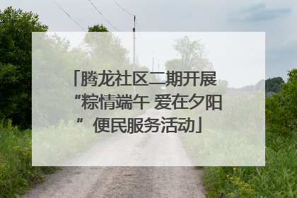 腾龙社区二期开展 “粽情端午 爱在夕阳”便民服务活动