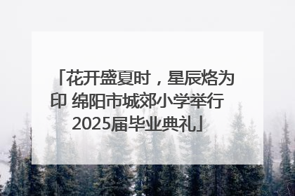 花开盛夏时，星辰烙为印 绵阳市城郊小学举行2025届毕业典礼