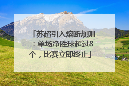 苏超引入熔断规则：单场净胜球超过8个，比赛立即终止