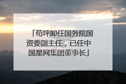 苟坪卸任国务院国资委副主任，已任中国星网集团董事长