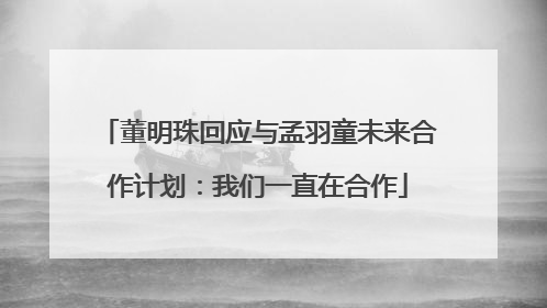 董明珠回应与孟羽童未来合作计划：我们一直在合作
