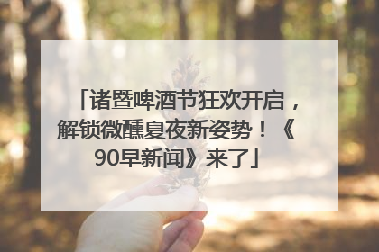 诸暨啤酒节狂欢开启，解锁微醺夏夜新姿势！《90早新闻》来了