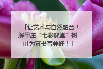 让艺术与自然融合！解甲庄“七彩课堂”树叶为幕书写美好！