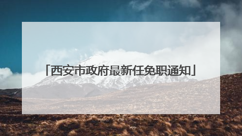 西安市政府最新任免职通知
