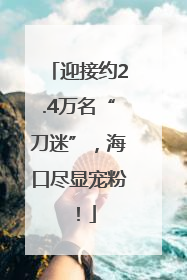 迎接约2.4万名“刀迷”，海口尽显宠粉！