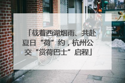 载着西湖烟雨、共赴夏日“荷”约，杭州公交“赏荷巴士”启程