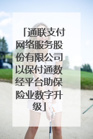 通联支付网络服务股份有限公司以保付通数经平台助保险业数字升级
