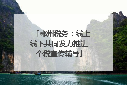 郴州税务：线上线下共同发力推进个税宣传辅导