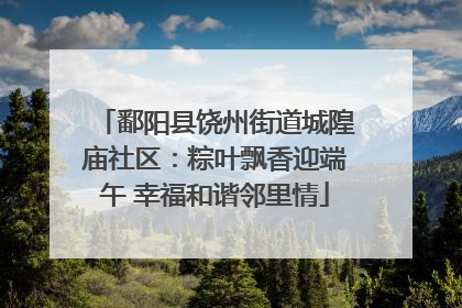 鄱阳县饶州街道城隍庙社区：粽叶飘香迎端午 幸福和谐邻里情