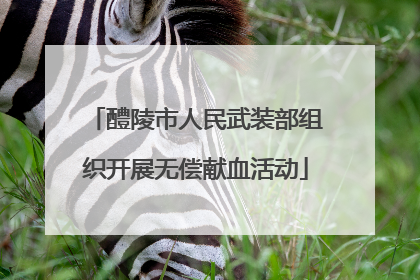 醴陵市人民武装部组织开展无偿献血活动