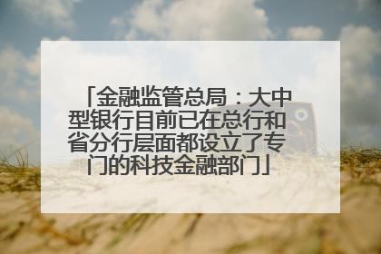 金融监管总局：大中型银行目前已在总行和省分行层面都设立了专门的科技金融部门