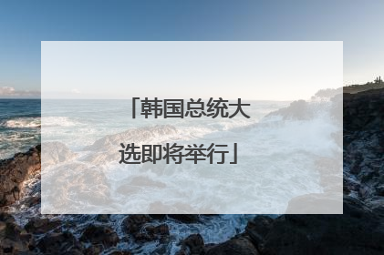 韩国总统大选即将举行