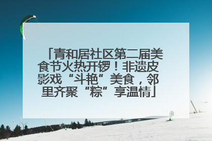 青和居社区第二届美食节火热开锣！非遗皮影戏“斗艳”美食，邻里齐聚“粽”享温情