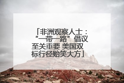 非洲观察人士：“一带一路”倡议至关重要 美国双标行径贻笑大方