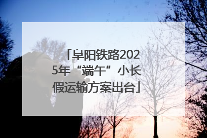 阜阳铁路2025年“端午”小长假运输方案出台