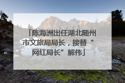 陈海洲出任湖北随州市文旅局局长，接替“网红局长”解伟