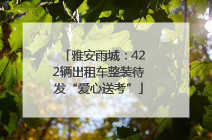 雅安雨城：422辆出租车整装待发“爱心送考”