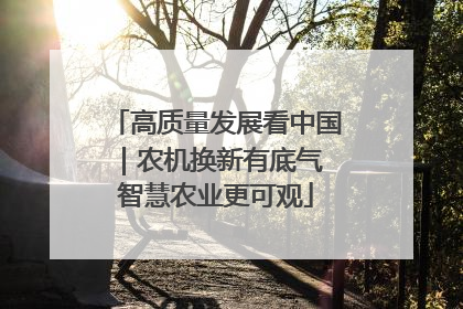 高质量发展看中国｜农机换新有底气 智慧农业更可观
