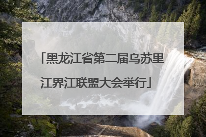 黑龙江省第二届乌苏里江界江联盟大会举行