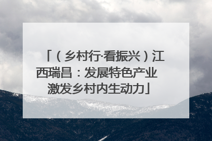 （乡村行·看振兴）江西瑞昌：发展特色产业 激发乡村内生动力