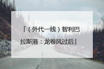 （外代一线）智利巴拉斯港：龙卷风过后