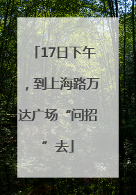 17日下午，到上海路万达广场“问招”去