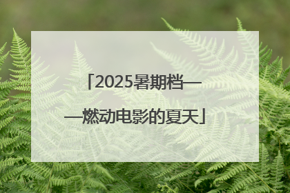 2025暑期档——燃动电影的夏天