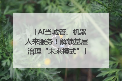 AI当城管、机器人来服务！解锁基层治理“未来模式”