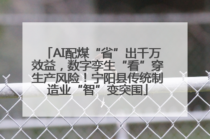 AI配煤“省”出千万效益，数字孪生“看”穿生产风险！宁阳县传统制造业“智”变突围
